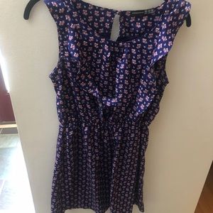 Owl Dress- Navy & Pink- Medium